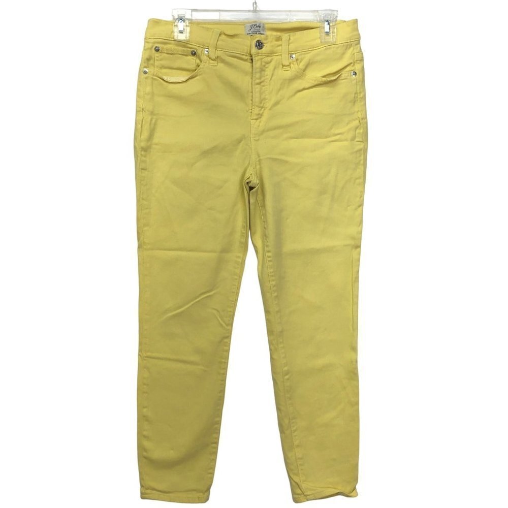 J CREW LOOK AT HIGH RISE SKINNY YELLOW JEANS SZ 30